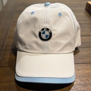 BMW Hat in White and Light Blue - NWOT